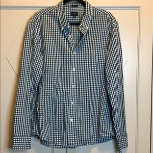 Men’s XL J. Crew gingham button-up shirt